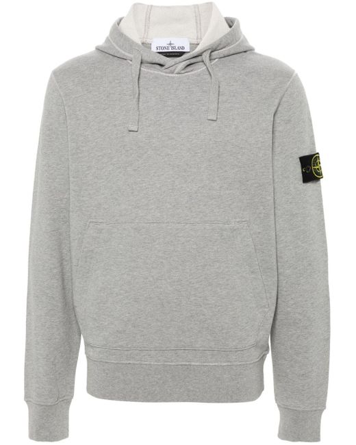 Stone Island Gray Hooded Sweatshirt for men