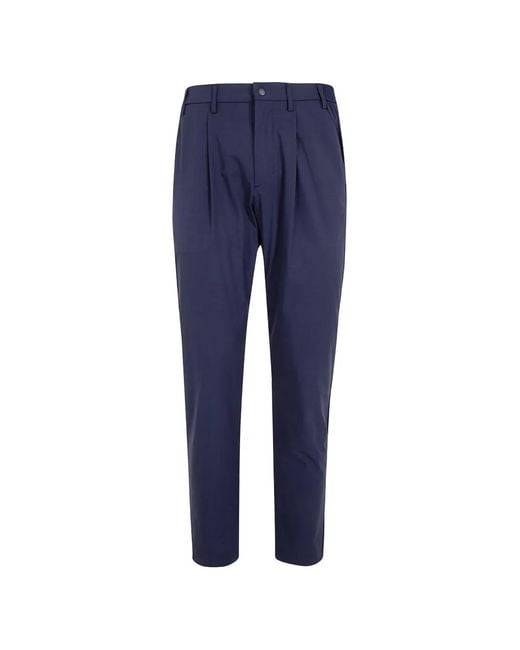 People Of Shibuya Blue Kobra Pleated Trousers for men