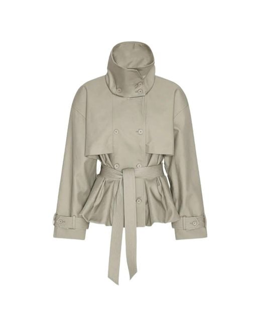 ROTATE BIRGER CHRISTENSEN White Totate Belted Double-Breasted Jacket