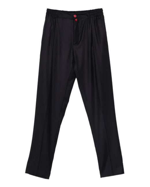Kiton Black Wool Trousers for men