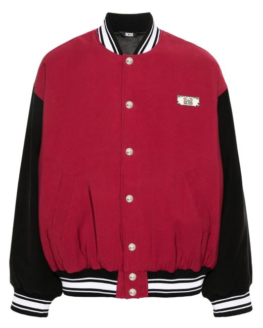Gcds Sunny Bomberjacke Im College-Look in Red für Herren