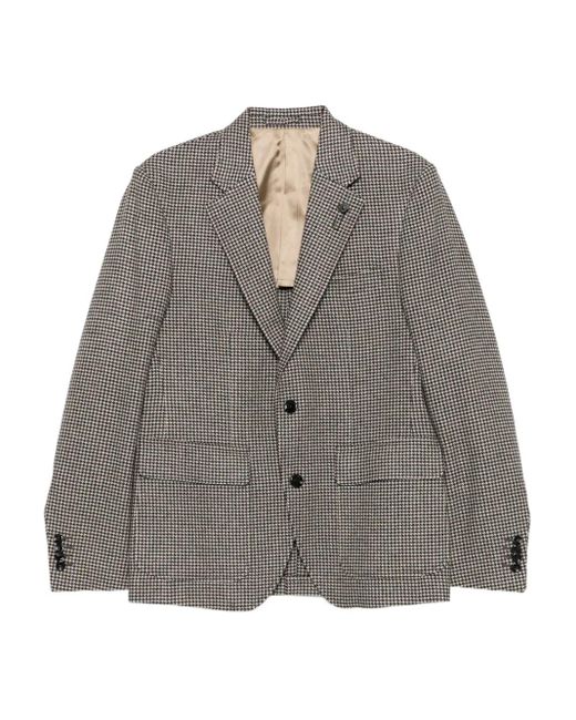 Lardini Blazer Met Pied-De-Poule Print in het Gray voor heren