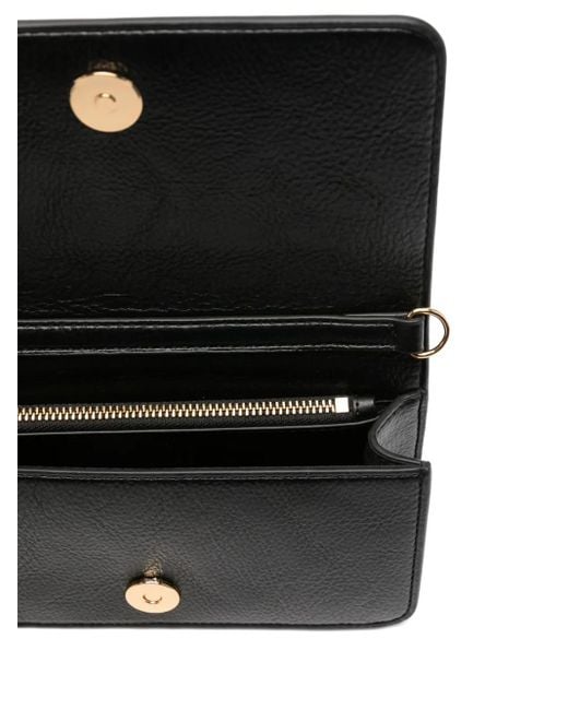 Love Moschino Black Schultertasche mit Logo-Schild