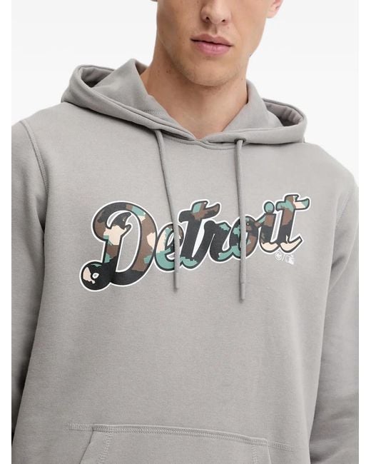 '47 Gray Mlb Detroit Tigers Pouch-Pocket Hoodie for men