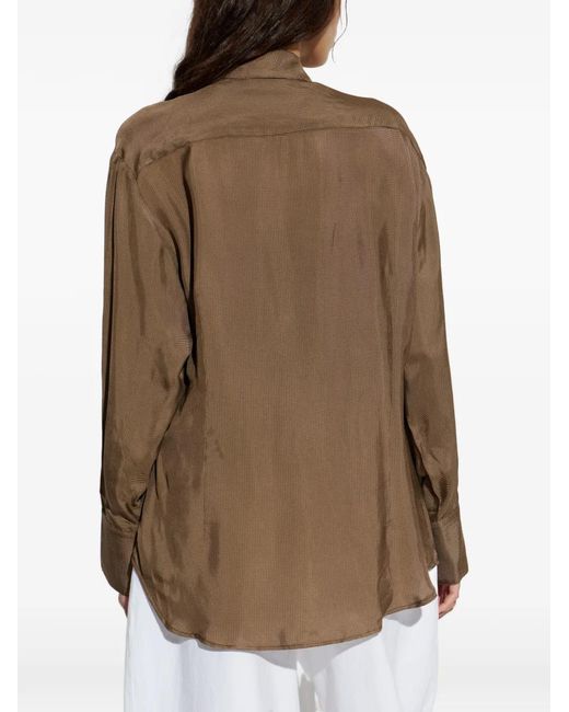 Rohe Button-Up Blouse in het Brown