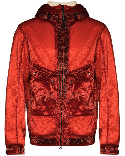 C.P. Company Synthetic Kan-d goggle Hooded Jacket in Red for Men - Lyst