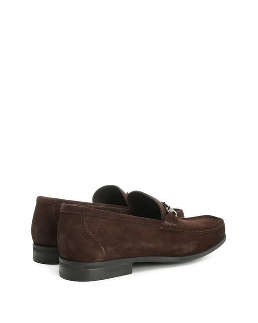 Ferragamo Brown Bit Detail Slip On Shoes for men