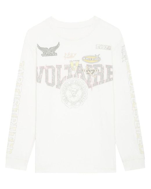 Zadig & Voltaire White Noane Voltaire Cotton T-shirt
