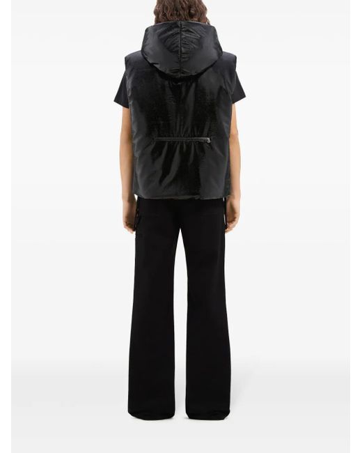 Courreges Black Sleeveless Puffer Vest for men