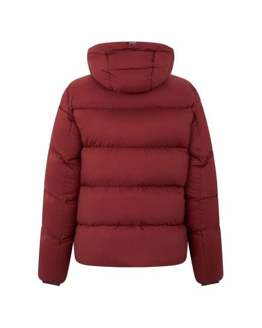 Herno Red Padded Hooded Jacket for men
