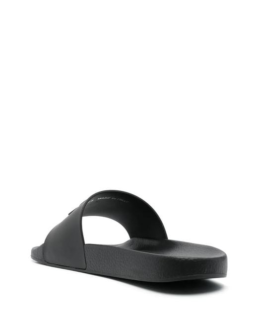 Moncler Black Basile Slides for men