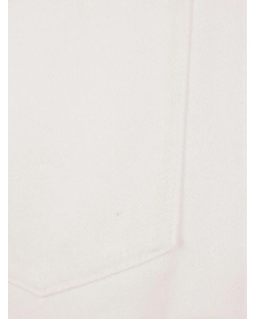 Gucci White Logo-Patch Bootcut Jeans