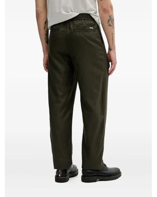 ARMANI EXCHANGE Black Elasticated-waist Straight-leg Trousers for men