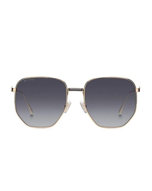 Etro Blue Geometric-Frame Sunglasses