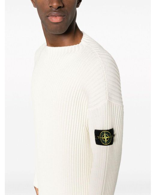 Stone Island Grob gestrickter 53C1 Pullover in Weiß für Herren | Lyst AT