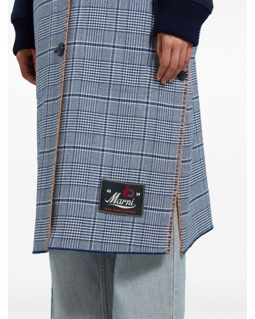 Marni Blue Check-pattern Reversible Waistcoat