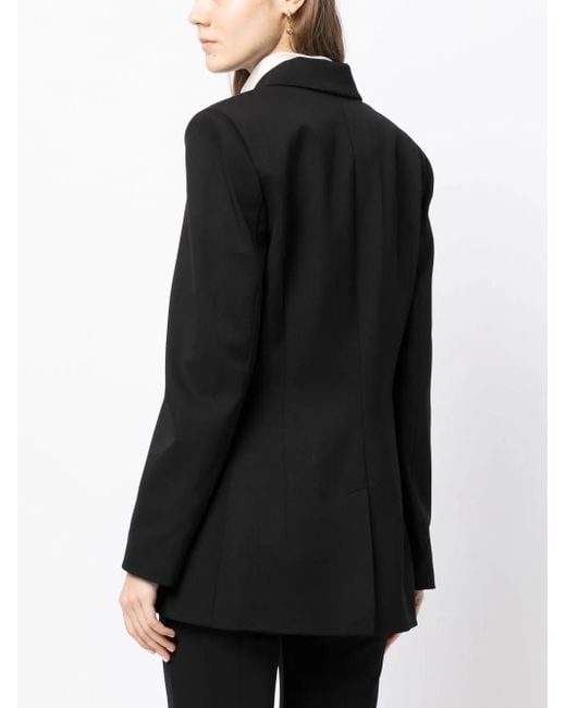Loulou de Saison Black Single-Breasted Virgin-Wool Blazer