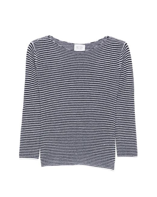Be You Blue Striped Top