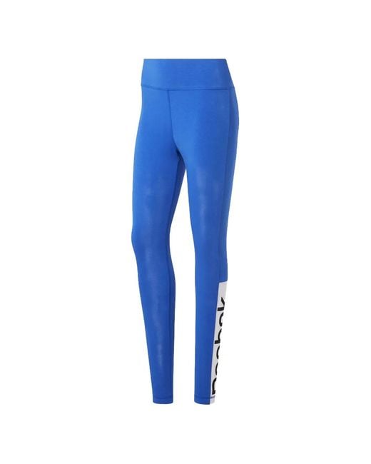 Reebok Blue Logo-Print Legging