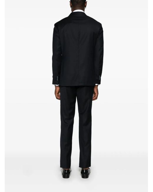 Barba Napoli Black Virgin-Wool Suit for men