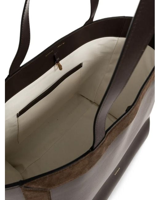 Wandler Black Medium Ida Suede-Panel Leather Tote Bag
