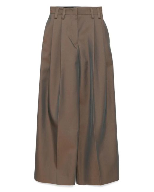 Jil Sander Brown Wide-Leg Trousers