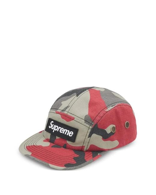 Supreme Red Military Camp Cap for men