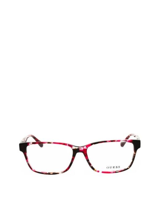 GUESS EYEWEAR Pink Rectangle-Frame Glasses
