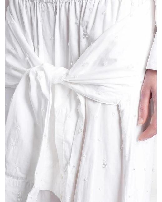 GIUSEPPE DI MORABITO White Crystal-Embellished Elastic-Waist Palazzo Pants