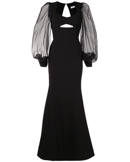 Rebecca Vallance Black Barbie Cut-out Gown
