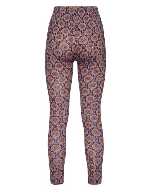 LaDoubleJ Red Geometric-Print Leggings