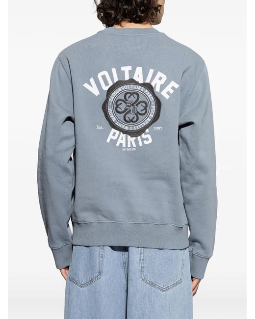 Zadig & Voltaire Blue Sweat À Appliqués for men