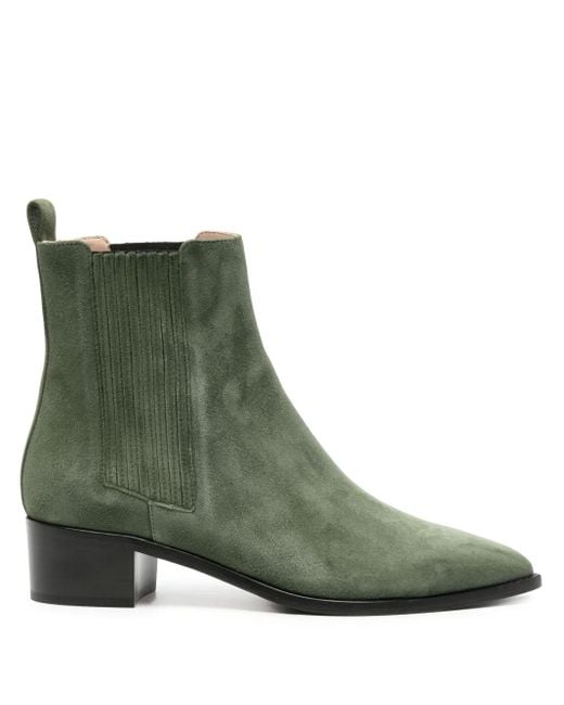 Scarosso Green Oliva Suede Ankle Boots