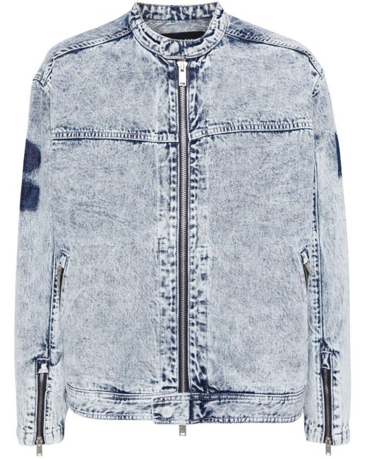 FIVE CM Blue Zip-up Denim Jacket for men