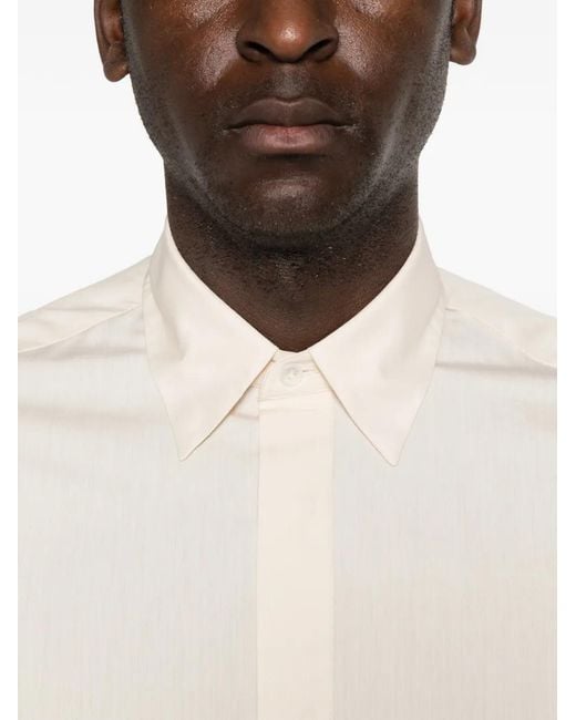 Lardini White Collared Long-Sleeve Shirt for men