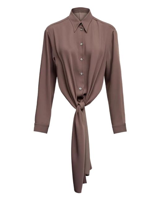 MM6 by Maison Martin Margiela Brown Langärmeliges Hemd
