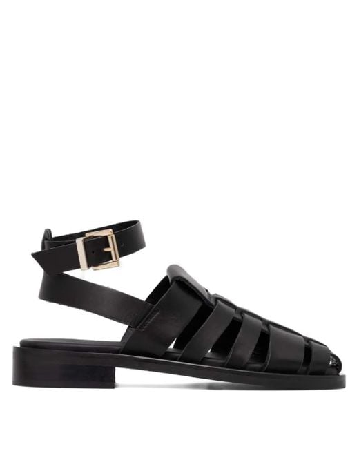 Alohas Leren Sandalen in het Black