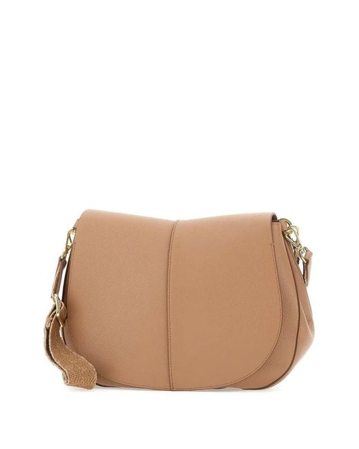 Gianni Chiarini Natural Grained-Leather Shoulder Bag