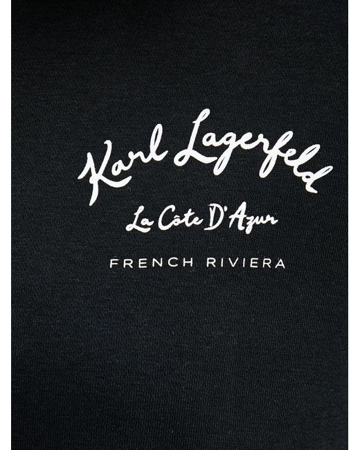 Karl Lagerfeld Black Logo-Print Sweatshirt
