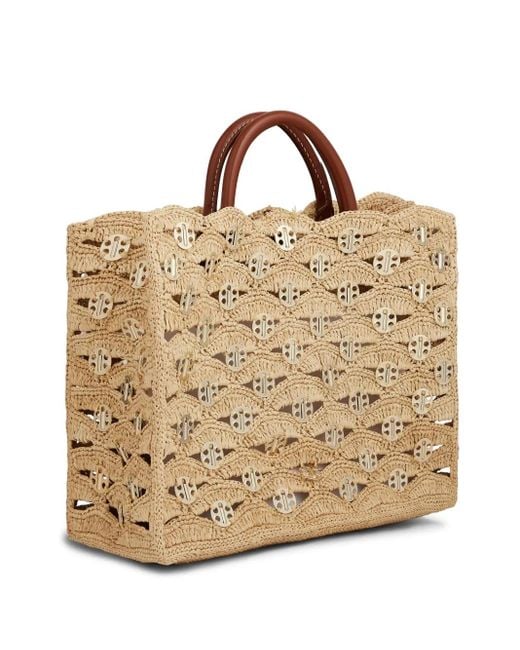 Rabanne Natural Sac A Main Disc-Link Tote Bag