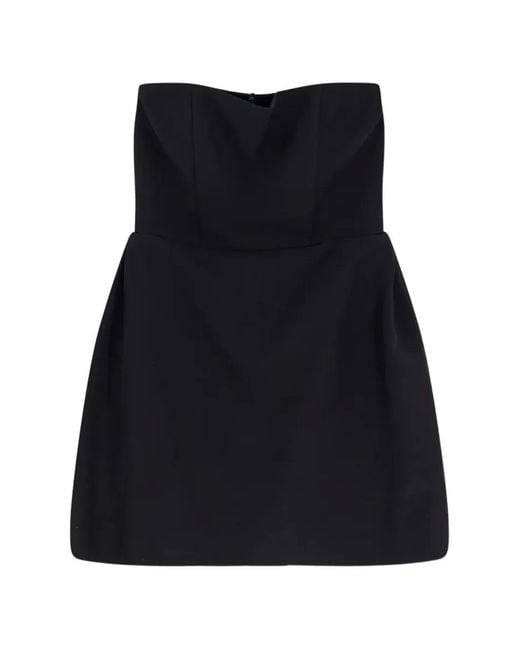 ACTUALEE Black Strapless Mini Dress