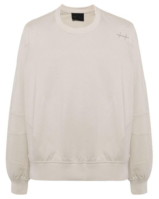 HELIOT EMIL White Panelled Cotton Sweatshirt for men