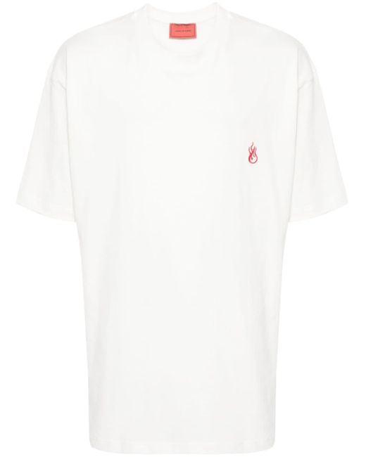 Vision Of Super Hemd mit Flammenstickerei in White für Herren