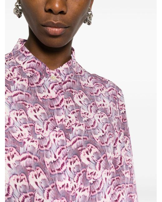 Blusa in seta stretch di Isabel Marant in Pink