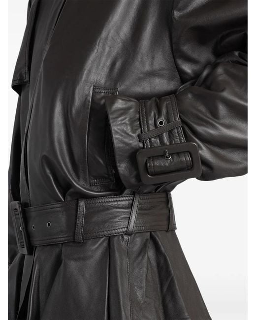 ROTATE BIRGER CHRISTENSEN Black Biker Leather Jacket Dark