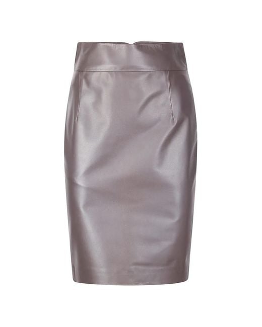 Tagliatore Leren Rok in het Gray