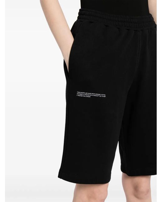 PANGAIA Black 365 Midweight Long Track Shorts