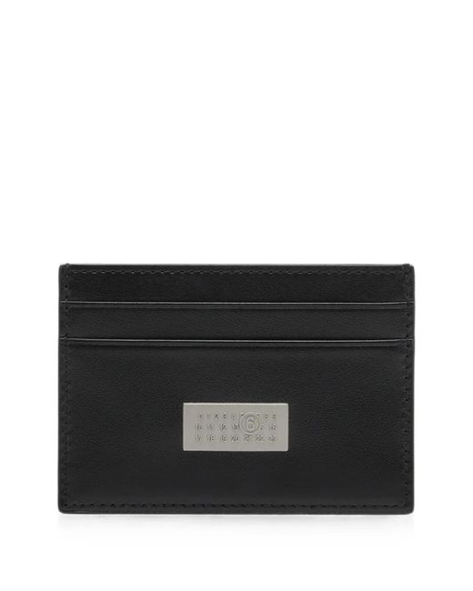 MM6 by Maison Margiela Black Leather Card Holder