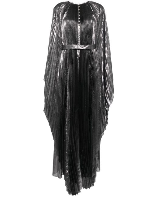 Robe longue en effet lamé SemSem en coloris Black
