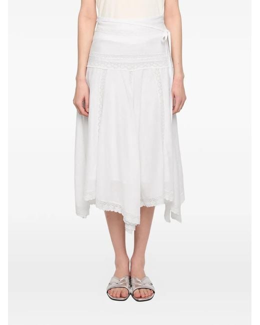 Zadig & Voltaire White Jetro Asymmetric Skirt